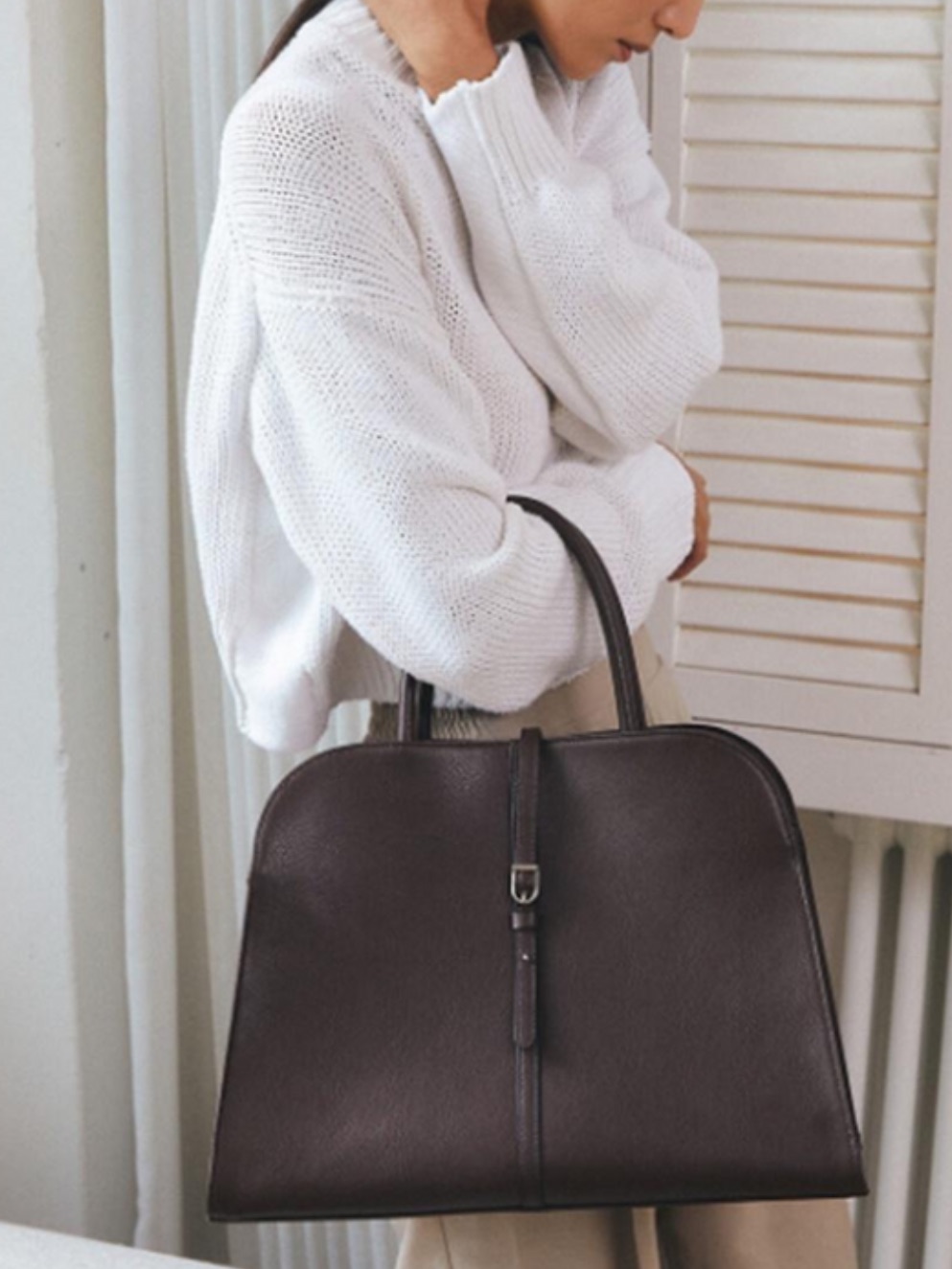Monorow Burgundy Brown Tote Bag